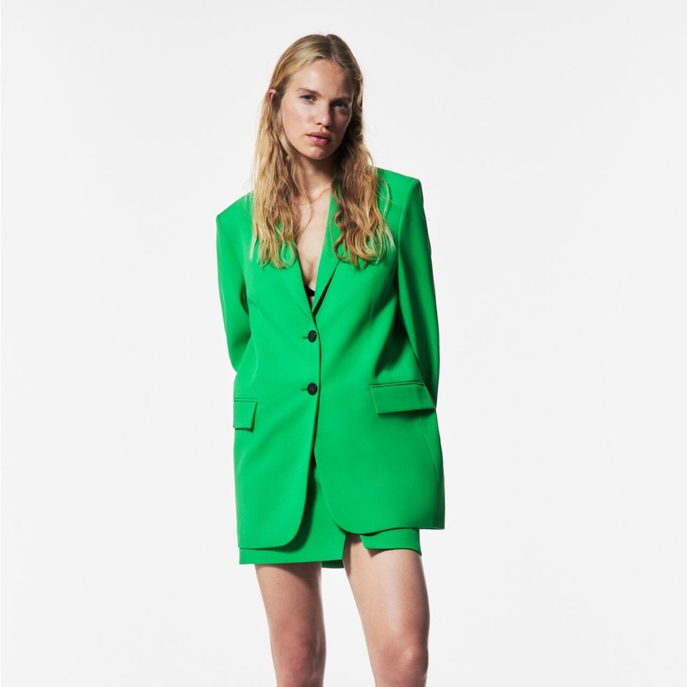 Zara green blazer size XS